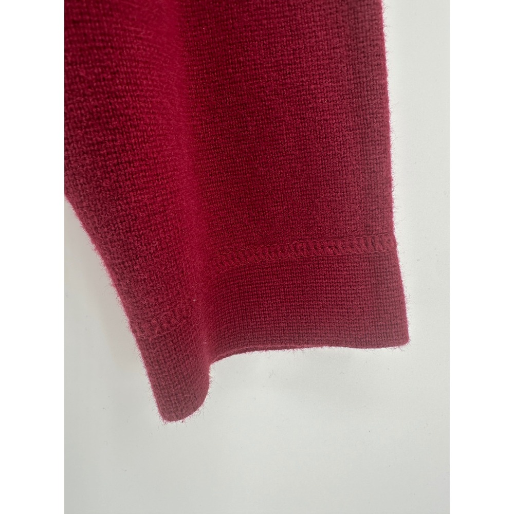 Eddie Bauer Mens Burgundy Red 100% Cotton Crewneck Sweater Size M Made in Japan - Picture 8 of 12